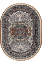 Иранский ковер Rubin 20273 Крем-розовый овал
