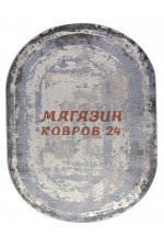 Российский ковер Rimma Lux 36897 Серый-голубой овал