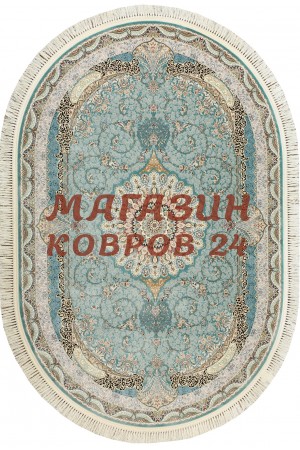 Иранский ковер Shahname 1500 141 Голубой овал