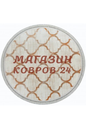 Турецкий ковер Tajmahal 05721 Крем-золотой круг