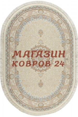 Иранский ковер Shahname 1500 145 Крем овал