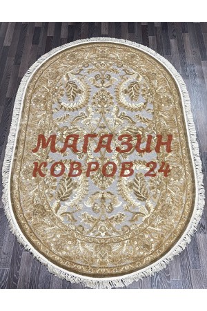 Бельгийский ковер Kunduz 5010_498600 Серый овал