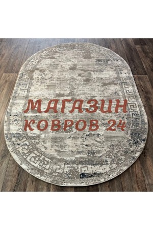Турецкий ковер Velvet 10162 Синий-серый овал