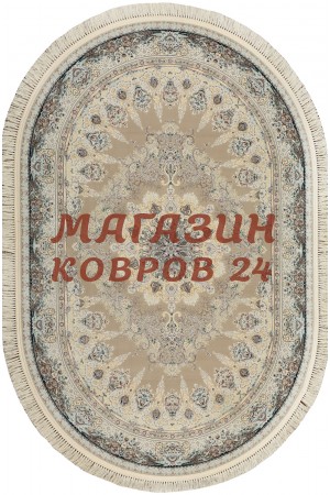 Иранский ковер Shahname 1500 267 Бежевый овал
