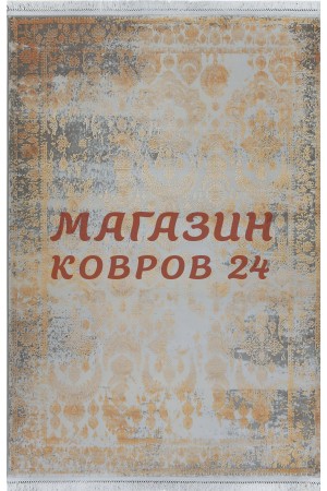 Турецкий ковер Tajmahal 06501 Серый-золотой