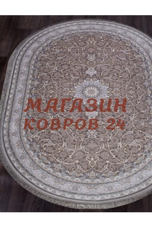 Иранский ковер Shahname 1200 254 Серый овал