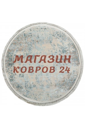 Турецкий ковер Tajmahal 06501 Серый-голубой круг