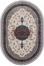 Иранский ковер Kashan 752029 Серый овал