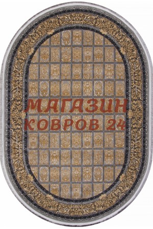 Иранский ковер Kashan 752070 Бежевый овал