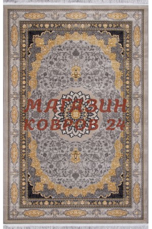 Иранский ковер Kashan 752142 Серый