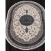 Иранский ковер Kashan 752029 Серый овал