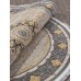 Иранский ковер Kashan 752192 Серый овал