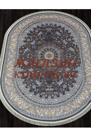 Иранский ковер Maktub 7005 Серый овал
