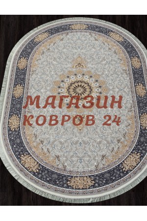 Иранский ковер Maktub 7009 Серый овал