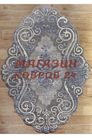 Турецкий ковер Safir 00858 Голубой овал