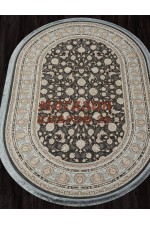 Иранский ковер Salima 8004 Серый овал